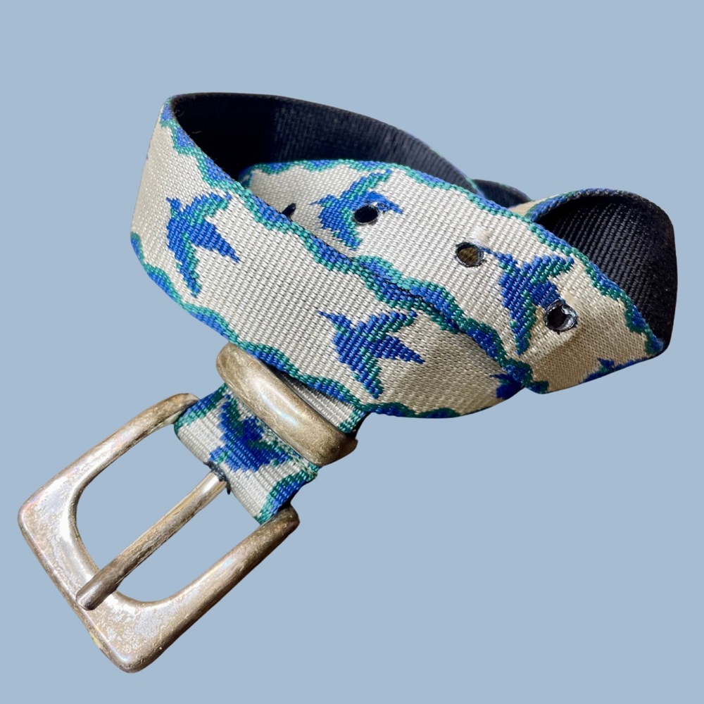 Bates Belt L Hummingbird Gray Blue Green